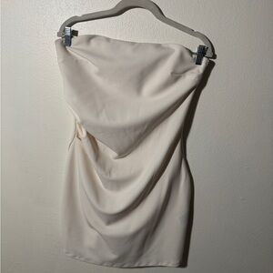 H&M Elegant Cream Strapless Dress
